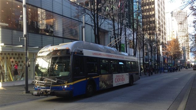 Un autobus électrifié de Vancouver.
