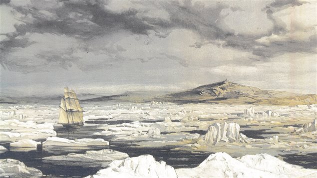 HMS Invesigator, Sept 6 1850, first sighting of land in the high Arctic, in search of Franklin's ships.
