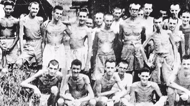 Canadian prisoners of war in Hong Kong. Many died of starvation, disease, and brutal treatment by the Japanese