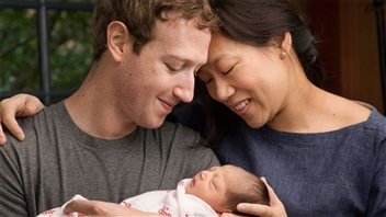 Mark Zuckerberg et sa femme Priscilla Chan en compagnie de leur fille, Max. C'est à l'occasion de la naissance de leur fille qu'ils ont annoncé la création de la Chan Zuckerberg Initiative.