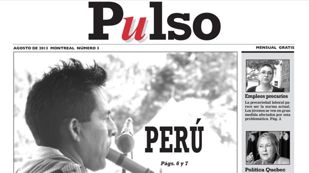 Portada del periódico hispano Pulso del mes de agosto del 2015. La mayoría de abonados de la publicación son canadienses que se interesan en el idoma español. 