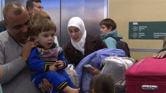 أسرة الراغب لدى وصولها إلى فانكوفر