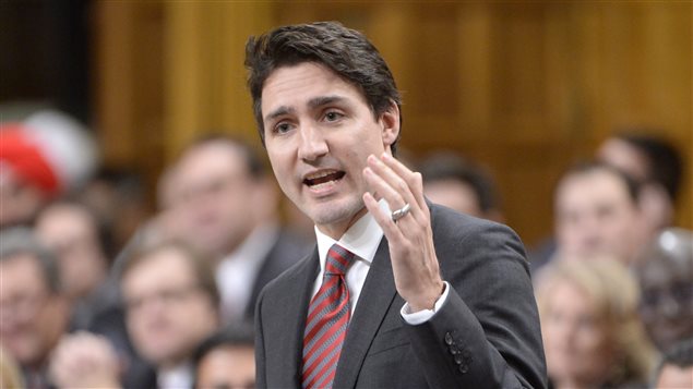 El primer ministro canadiense, Justin Trudeau, en la Cámara de los Comunes este miércoles 9 de diciembre. 