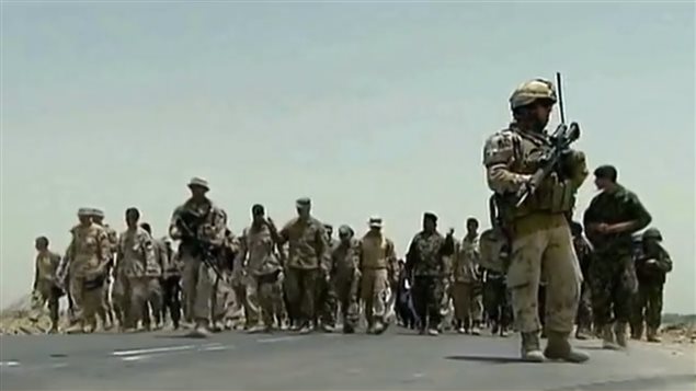 Soldados canadienses en Kandahar.