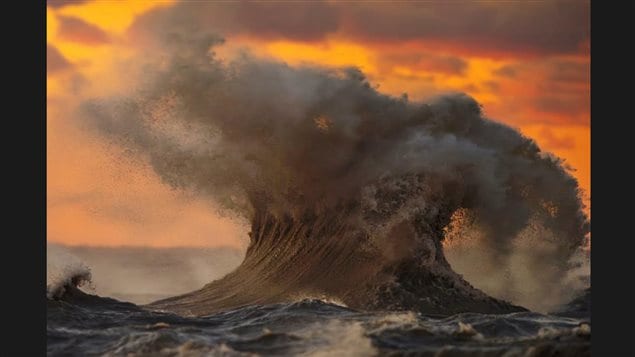 Dave Sandford calls this photograph Lake Erie Monster. It is one of a series he took in November 2015.