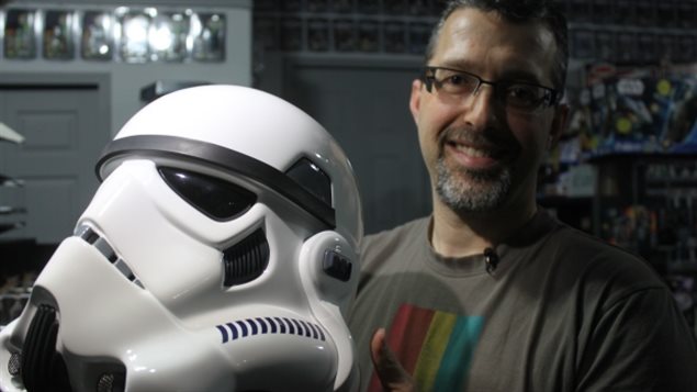 Star Wars limited-release Stormtrooper helmet, one of the many treasures in Ryan Johnson's collection