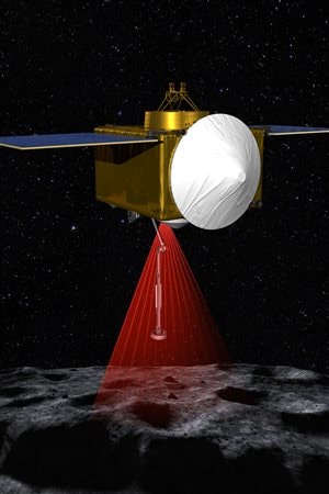  Artist’s rendition of OLA on the OSIRIS-REx spacecraft. (Credit: MDA)