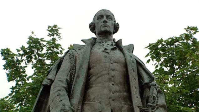 The statue commemorating Edward Cornwallis located in a downtown Halifax city park. There are suggestions that it should be removed.