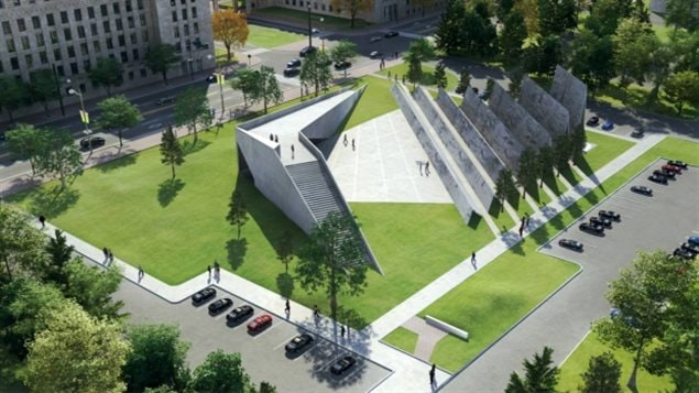  The winning design for the National Memorial to Victims of Communism. The Liberal government scrapped it Thursday, saying it will launch a new competition. 