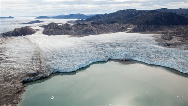 The Upernavik Glacier in northwest Greenland is melting into a lake. Greenland’s ice sheet has been melting twice as fast during the 21st century as it did during the 20th. 