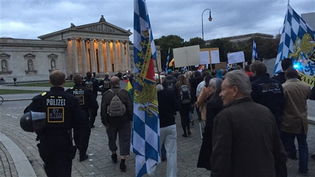 Manifestación en Múnich de la organización anti-inmigrante y anti-musulmán PEGIDA.
