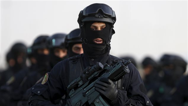 Des membres des forces spéciales de l’Arabie saoudite durant une cérémonie de graduation en mai 2015.