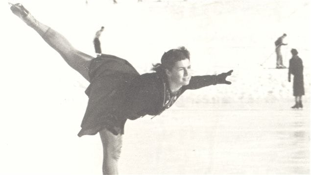 Coach and immigrant Ellen Burka, seen here skating at an exhibition in St. Moritz in 1934, will be featured at Canada’s immigration museum.