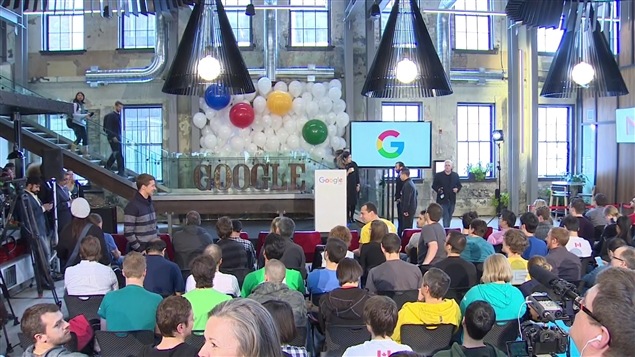 Justin Trudeau visitó las oficinas de Google en Kitchener, Ontario.