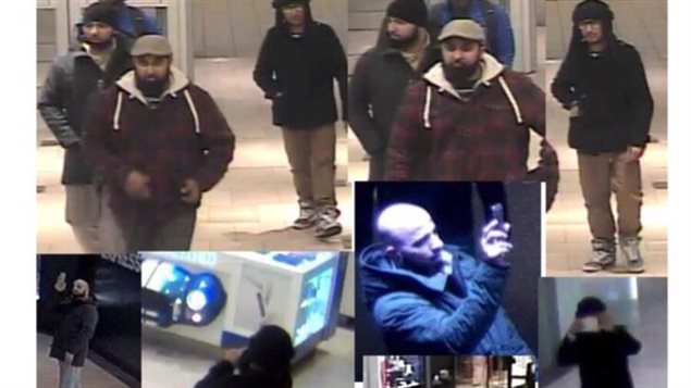 صور الرجال الثلاثة التي التقطتها كاميرات المراقبة