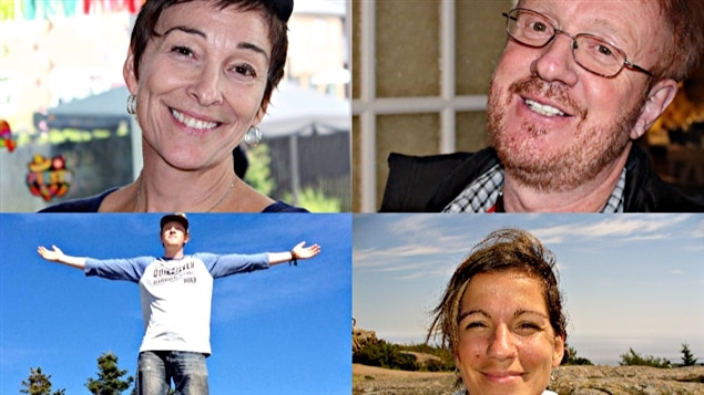 Gladys Chamberland, Yves, Charlelie et Maude Carrier, víctimas en el atentado contra el Hotel Splendid de Uagadugú.
