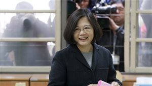 台湾民进党当选总统蔡英文