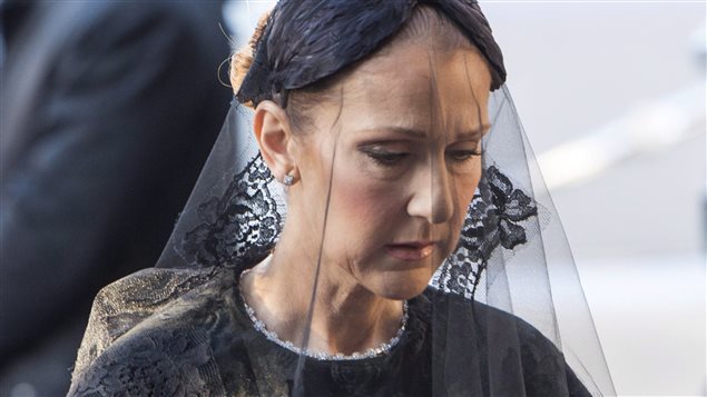 Celine Dion arrives for the funeral for her late husband Rene Angelil at Notre-Dame Basilica Friday, January 22, 2016 in Montreal. Angelil passed away at the age of 73 after a lengthy battle with throat cancer.