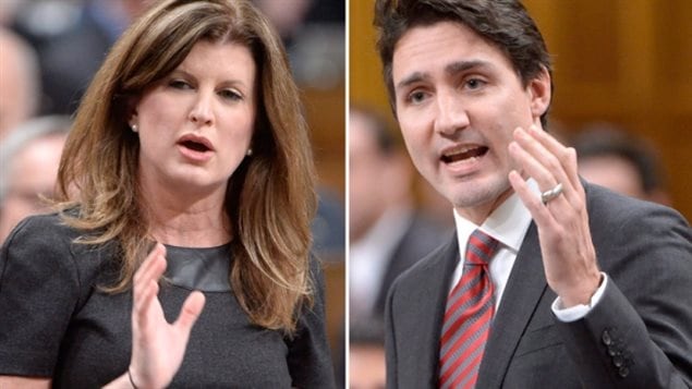 Prime Minister Justin Trudeau of the federal Liberal Party (R) is promising an ambitious agenda for his government’s first full sitting of Parliament, an agenda that will be challenged by Opposition Leader Rona Ambrose, of the Official Opposition, Conservative Party