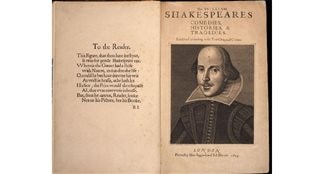 The star of the exhibition is of course the *First Folio* printed just a few years after Shakespeare’s death 400 years ago in 1616.