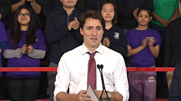 Le premier ministre Trudeau à Toronto annonce un programme d’emplois pour les jeunes.
