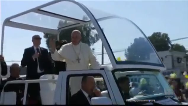 El papa Francisco en Ecatepec, México.