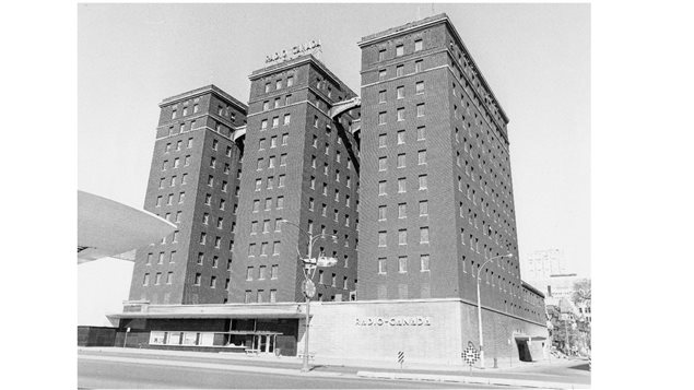 Sometimes mis-identified as RCI’s first home, it was in fact it’s second location, moving to the renovated former Ford Hotel in 1950-51 in downtown Montreal. For several years previously, the CBC-IS broadcast from a former brothel and garment factory.