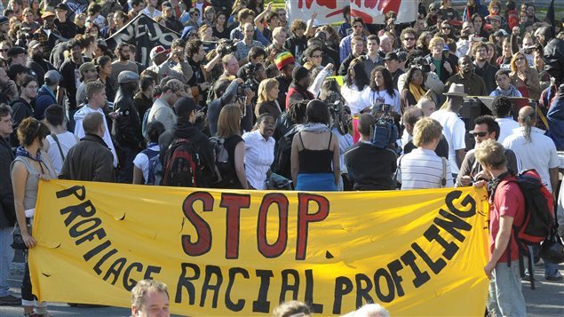 Manifestación contra el perfilado racial.