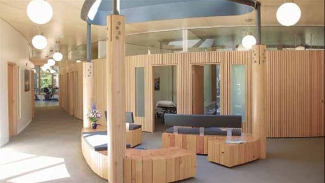 Commercial wood design :Cordova Bay Physiotherapy Clinic, Saanich, BC