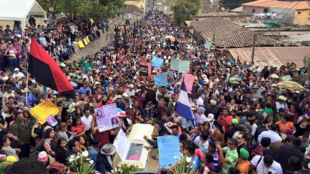 El entierro de la líder hondureña Berta Cáceres