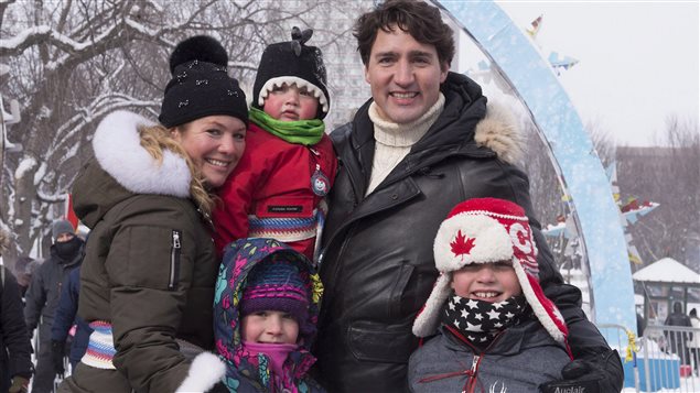 Prime Minister Justin Trudeau’s wife reminded him to talk to his sons as much as his daughter about gender equality. He urged others to engage their children too.