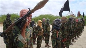 索马里激进的暴力组织青年党的武装人员