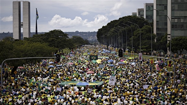 Manifestación antigubernamental en Brasil, 13 de marzo 2016.