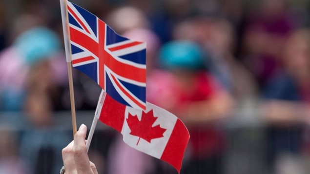 On Commonwealth Day, Canadian government rules stipulate that the Royal Union flag be flown alongside the Canadian Maple Leaf on all federal government buildings, military bases, and airports