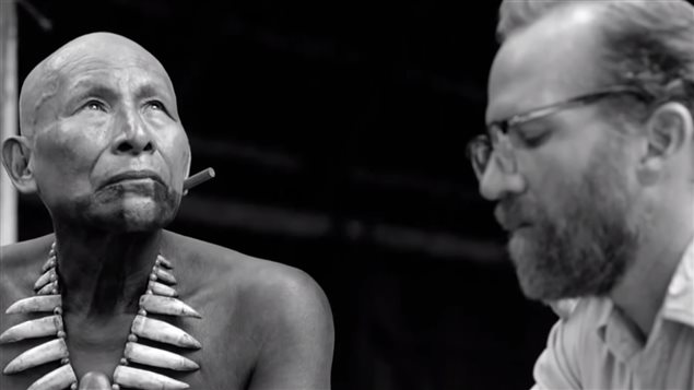 Karamatake (viejo) con Richard Evans Schultes, botanista norteamericano.
