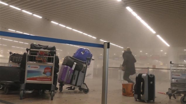 مطار بروكسيل عقب التفجيرات