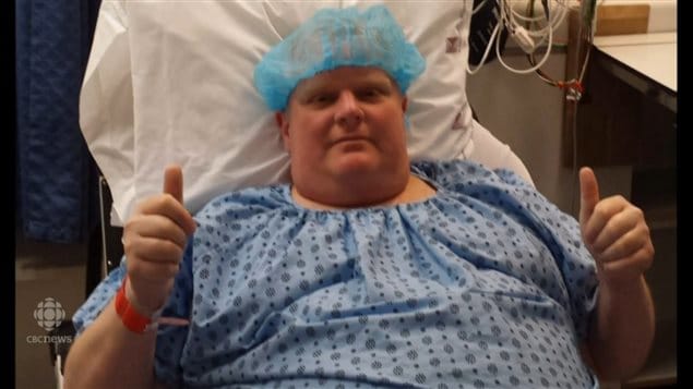 Rob Ford en el hospital.