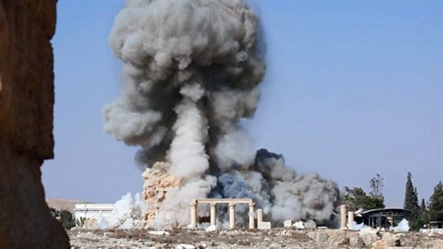 Destrucción de las ruinas de Palmira, Siria.