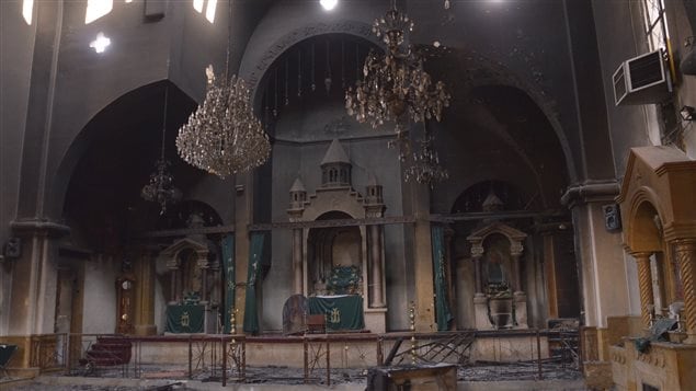  The burnt interior of Surb Kevork Armenian Church is pictured after clashes between Free Syrian Army fighters and forces loyal to Syria’s President Bashar al-Assad, at the al-Midan area in Aleppo October 30, 2012.