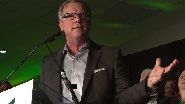 Brad Wall, jefe del Partido de Saskatchewan y primer ministro saliente.