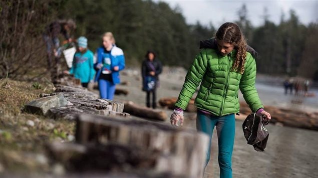 Volunteers say 88 per cent of the garbage they collected on a beach near Tofino in March 2015 was plastic. They are campaigning to limit plastic refuse, starting with straws.