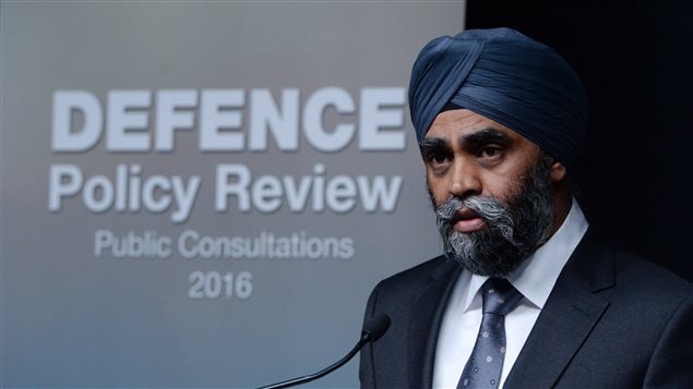  Defence Minister Harjit Sajjan holds a press conference at National Defence Headquarters in Ottawa on Wednesday, April 6, 2016, to discuss open and transparent public consultations on Canada’s defence policy.