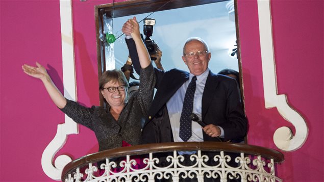 Pedro Pablo Kuczynski celebrando el 10 de abril 2016.