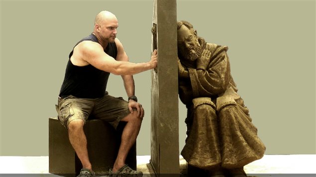 Artist Tim Schmalz and his sculpture and tribute to Padre Pio of Italy