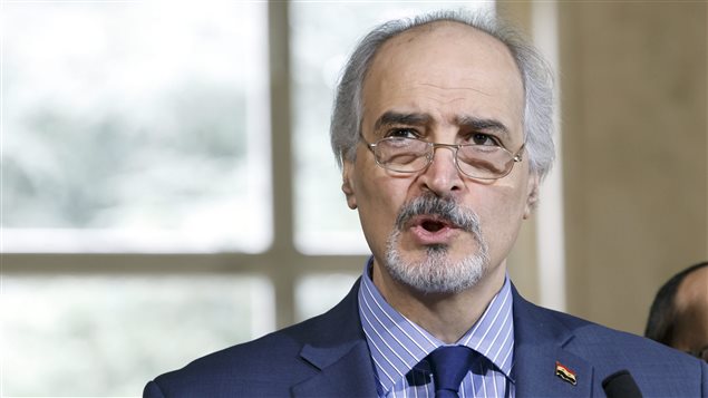 El jefe negociador sirio, Bashar al-Jaafari, embajador de la Misión permanente de Siria en Naciones Unidas. 