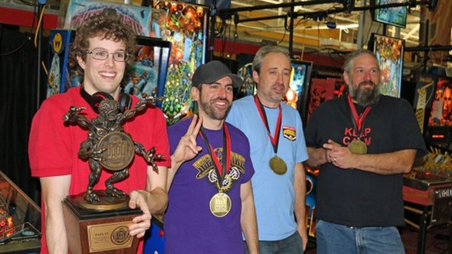 Robert Gagno is pictured next to the second to fourth placed players he beat out at the PAPA World Championships. They are all from the United States. L-R): Zach Sharpe, Jim Belsito and Jon Replogle. 