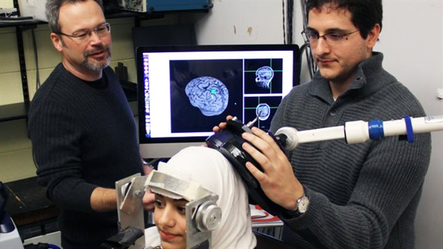 Testing of visuo-motor brain activity at Professor Doug Crawford’s lab at York University Toronto.