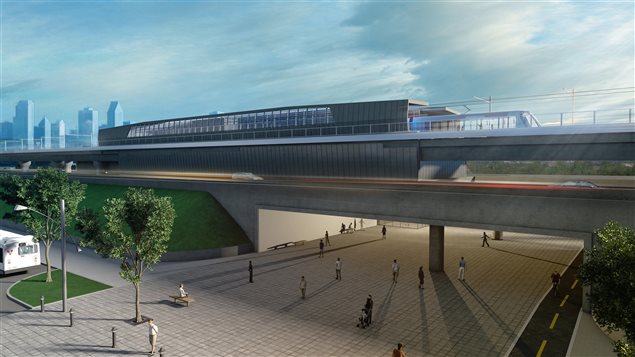 Un projet de système léger sur rails (SLR) pour Montréal