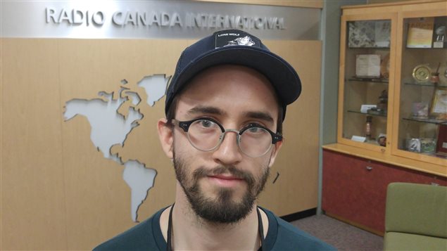 El autor mexicano Daniel Saldaña, quien participó en el evento anual de literatura en Montreal, Metropolis Bleu 2016.