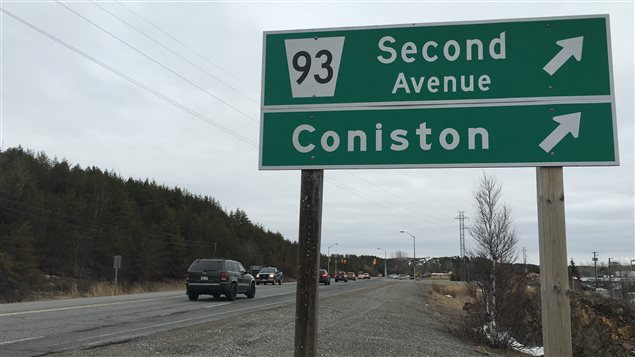 La Second Avenue dans le secteur de Coniston, dans la ville du Grand Sudbury.